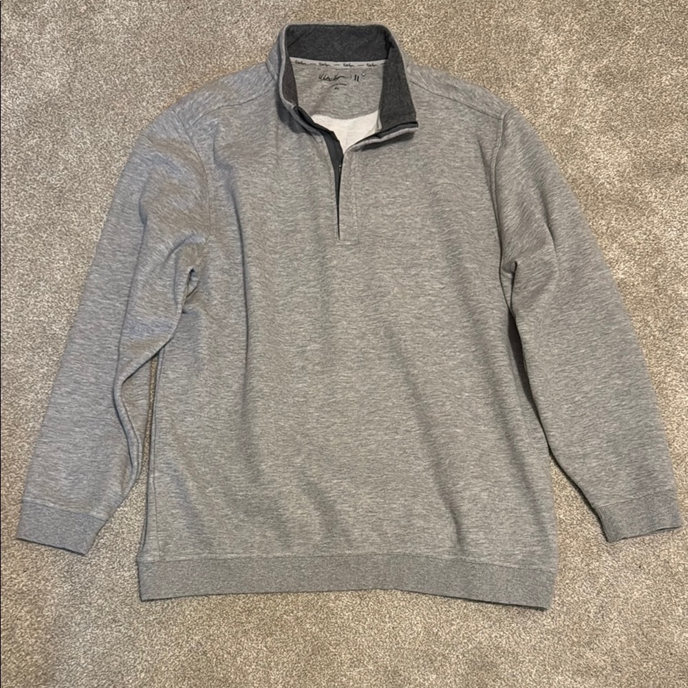 Gray Quarter-Zip Men's Sweater